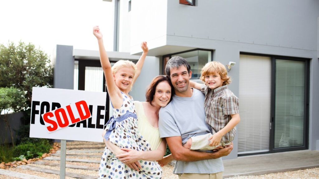 Family buying a house