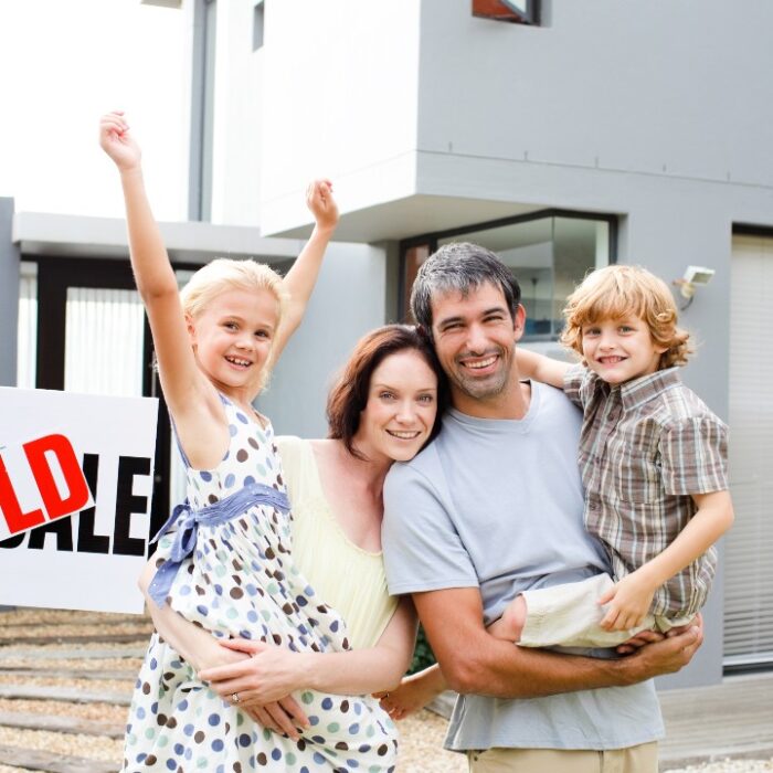 Family buying a house